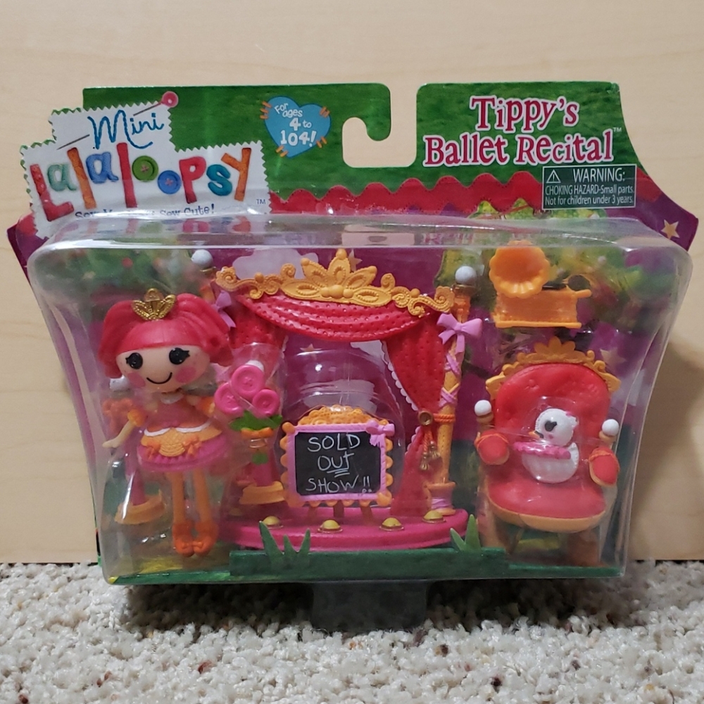NEW Rare Mini Lalaloopsy Tippy's Ballet Recital Playset